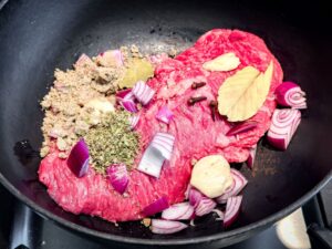 ropa vieja - stap 1 vlees koken