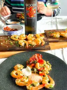 Tijgergarnalen met succotash en Rueda verdejo op World Verdejo Day Tijgergarnalen met succotash en Rueda verdejo op World Verdejo Day