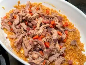 rijst met eend – chouriço – bacon rijst met eend - chouriço - bacon