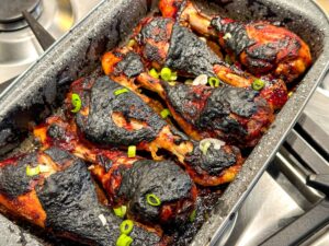 in de oven gegrilde jerk chicken