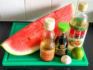 ingrediënten watermeloen marineren