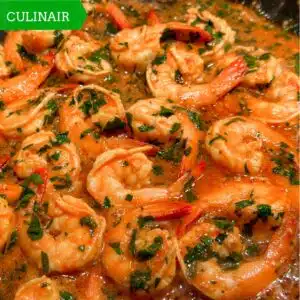 Gambas in romige tomaten-knoflookboter Gambas in romige tomaten-knoflookboter