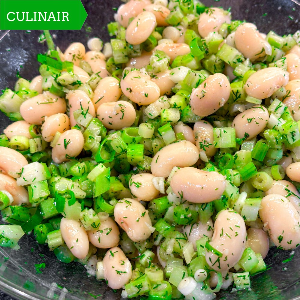 salade met reuzenbonen bleekselderij en dille