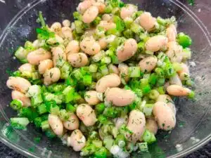 salade reuzenbonen bleekselderij en dille