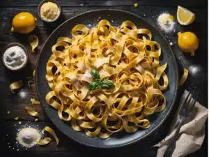 brede platte lintpasta – AI art by @ vinissima brede platte lintpasta - AI art by @ vinissima