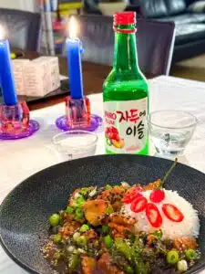 dakgalbi met Koreaanse pruimenwijn