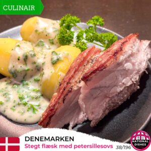 National Dishes Nr 38-196 – DENEMARKEN – stegt flæsk med persillesovs