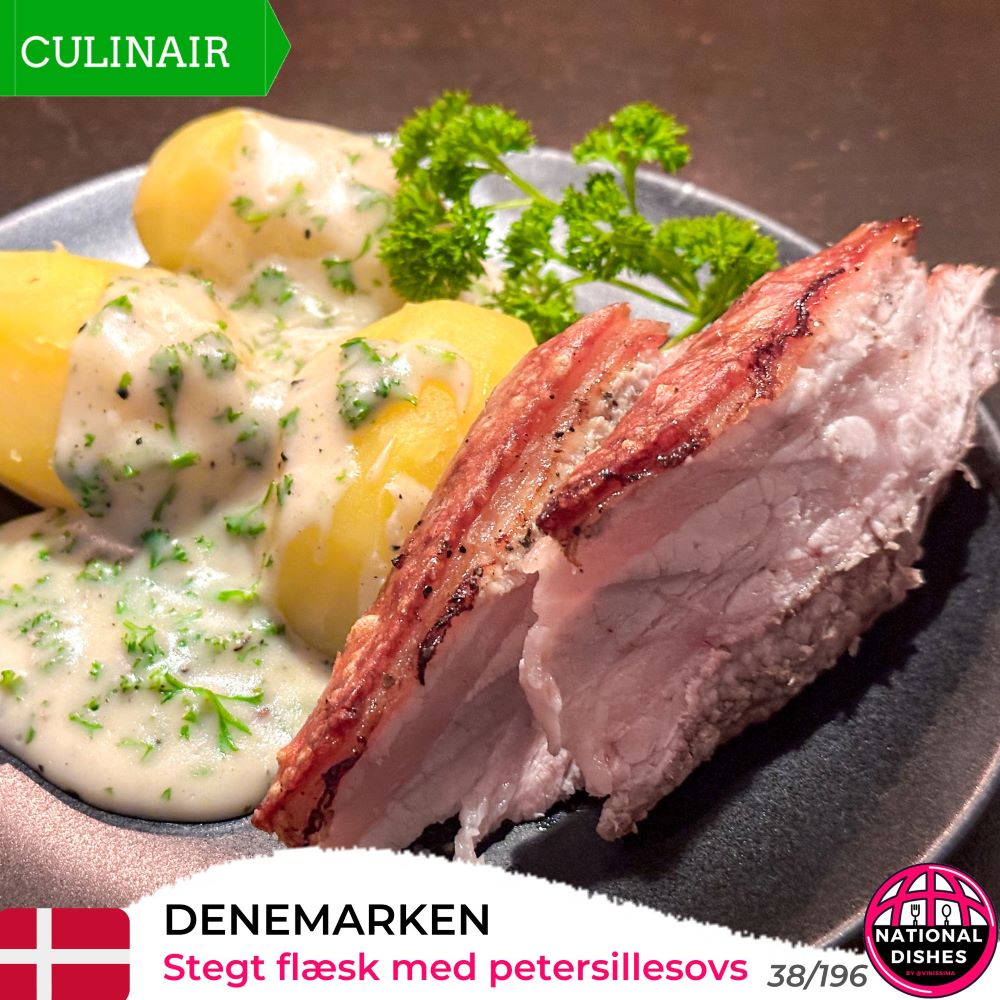 National Dishes Nr 38-196 – DENEMARKEN – stegt flæsk med persillesovs