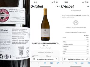 QR-code met link naar e-label voor info over ingrediënten en voedingswaarden