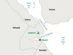 kaart van Djibouti