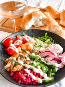 rosé bij kip shoarma bowl