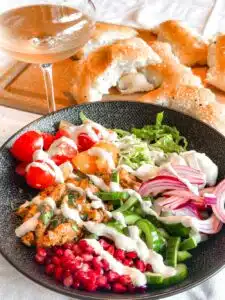 rosé bij kip shoarma bowl