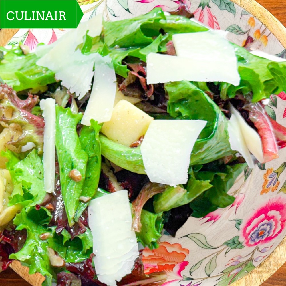 Eenvoudige herfstsalade met peer en pecannoten