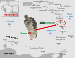 kaart Dominica