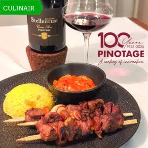 100 jaar pinotage vieren met Cape Malay lamssosaties met abrikozen 100 jaar pinotage vieren met Cape Malay lamssosaties met abrikozen
