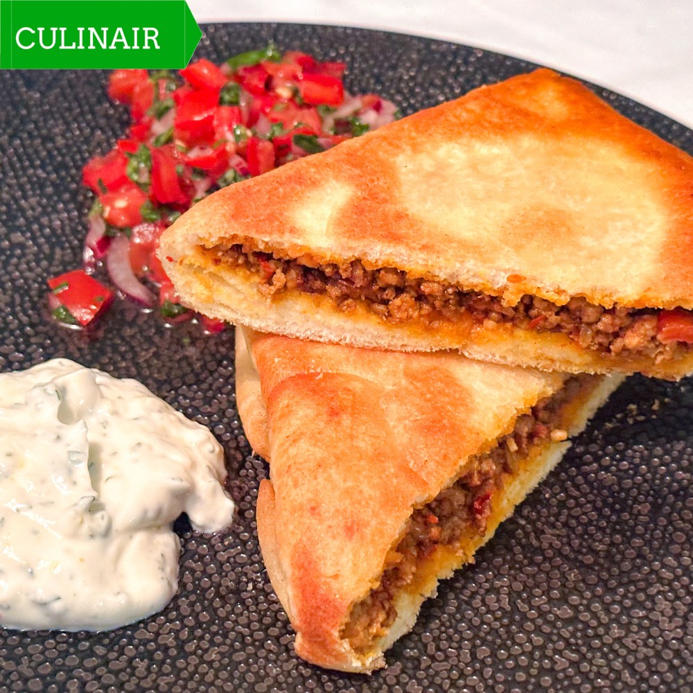Kefta Mhajeb — Algerijnse gevulde pannenkoekjes met lamsgehakt