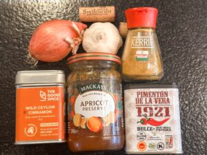 ingrediënten marinade lamssosaties met abrikozen