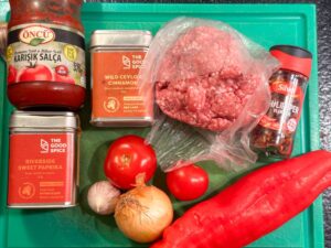 ingrediënten vulling met lamgsgehakt