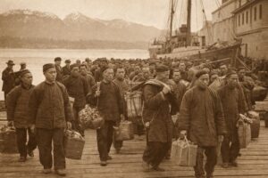 aankomst van Chinese immigranten in Canada