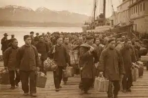 aankomst van Chinese immigranten in Canada