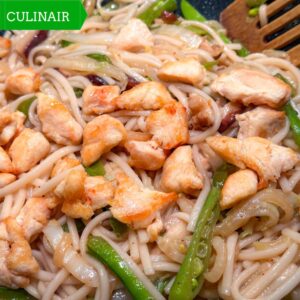 yuzu-ponzu kip met udon noodles - izakaya-stijl