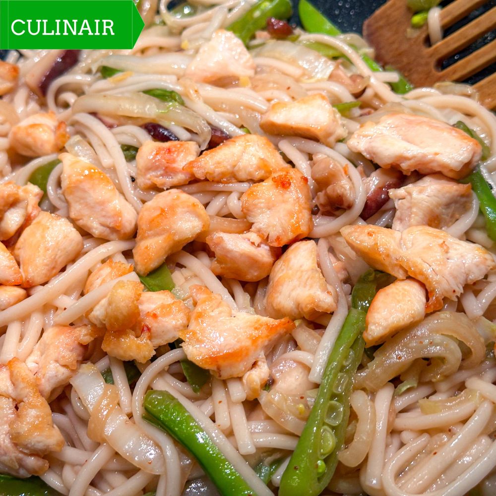 yuzu-ponzu kip met udon noodles - izakaya-stijl