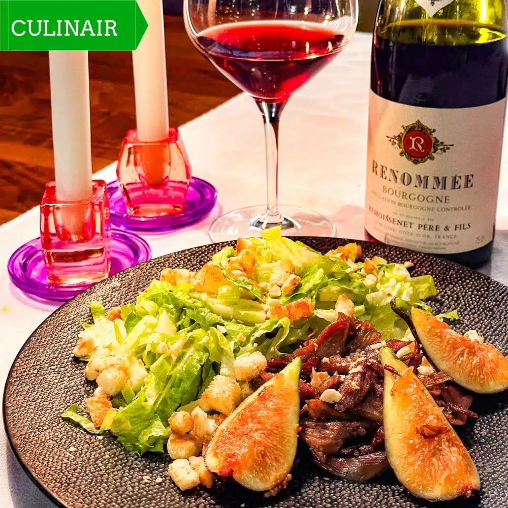 salade confit de canard en vijgen