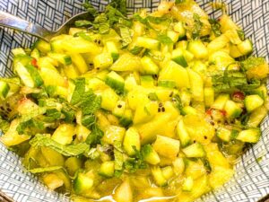 kiwi-komkommer-limoen relish