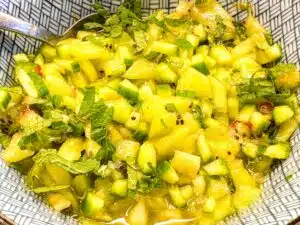 kiwi-komkommer-limoen relish kiwi-komkommer-limoen relish